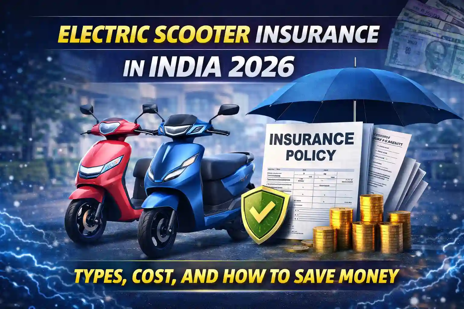 Electric Scooter Insurance in India 2026 – Types, Cost, and How to Save Money